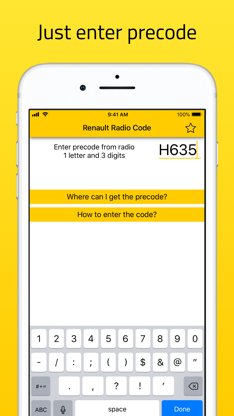 Radio Code for Renault Stereo screenshot 1