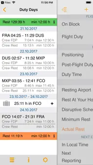 EASA FTL Calc iphone bilder 3