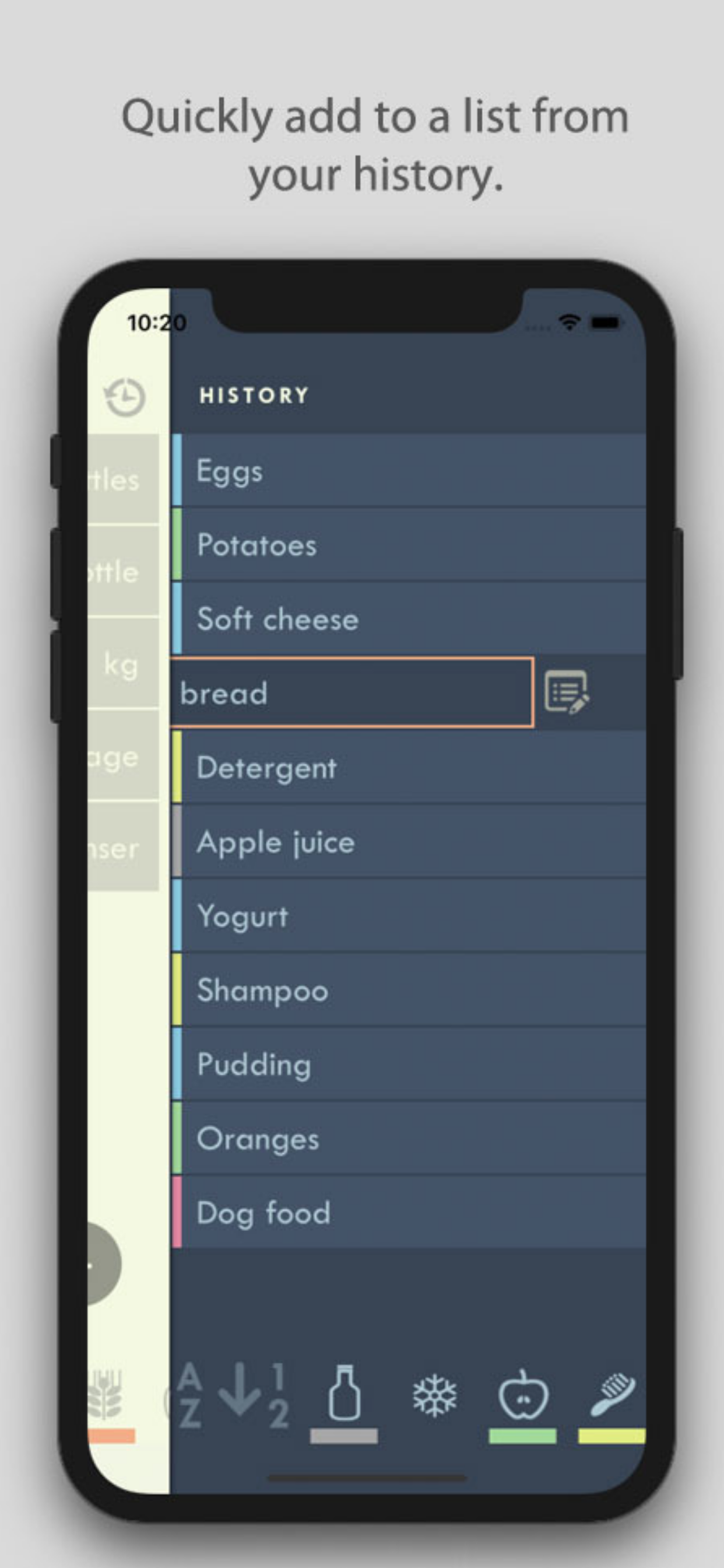 überliste - shopping list