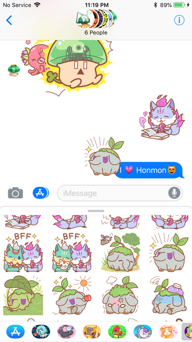 Honmon: Denkinoko & Friends iPhone screenshot 10 - Stickers app