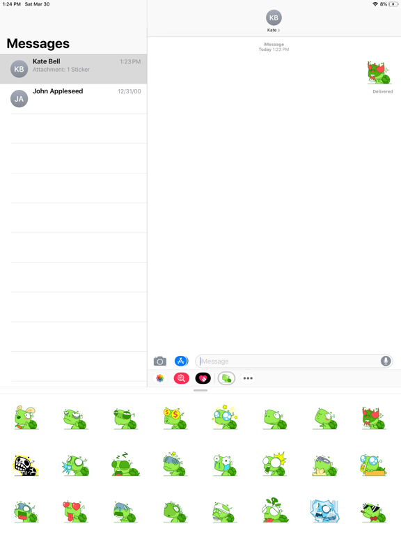Screenshot #5 pour Funny Turtle Animated Stickers