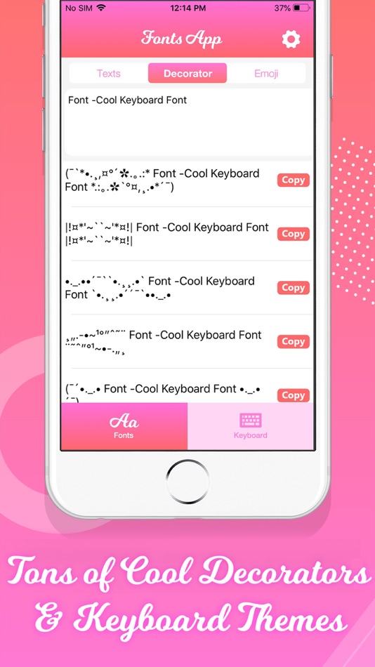 #6. Fonts: Keyboard & Font Art (iOS) 由: Zed Peru, S.A.C.