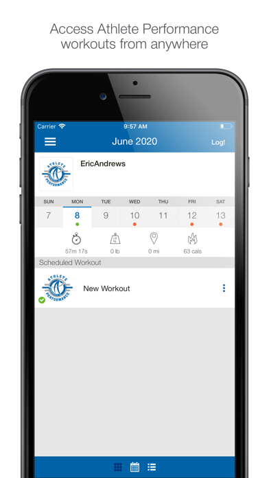 Athlete Performance Screenshot