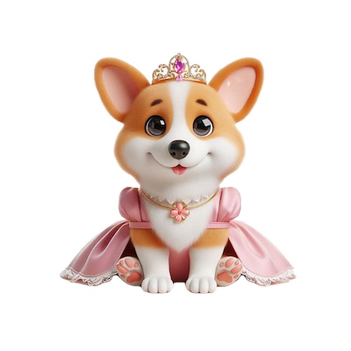 Corgi Princess Stickers