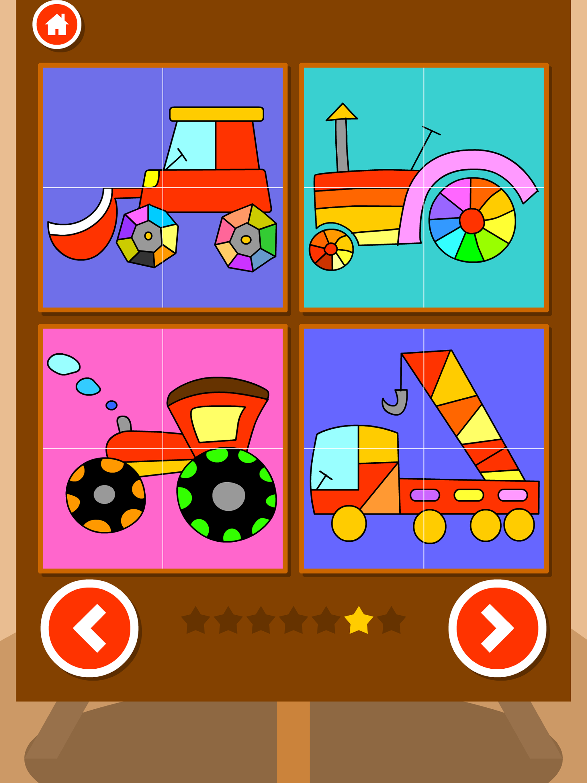 Car puzzle Coloring Games