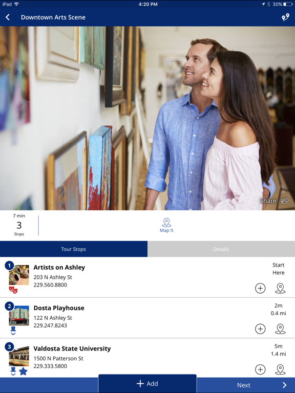 Visit Valdosta iPad screenshot 6 - Travel app