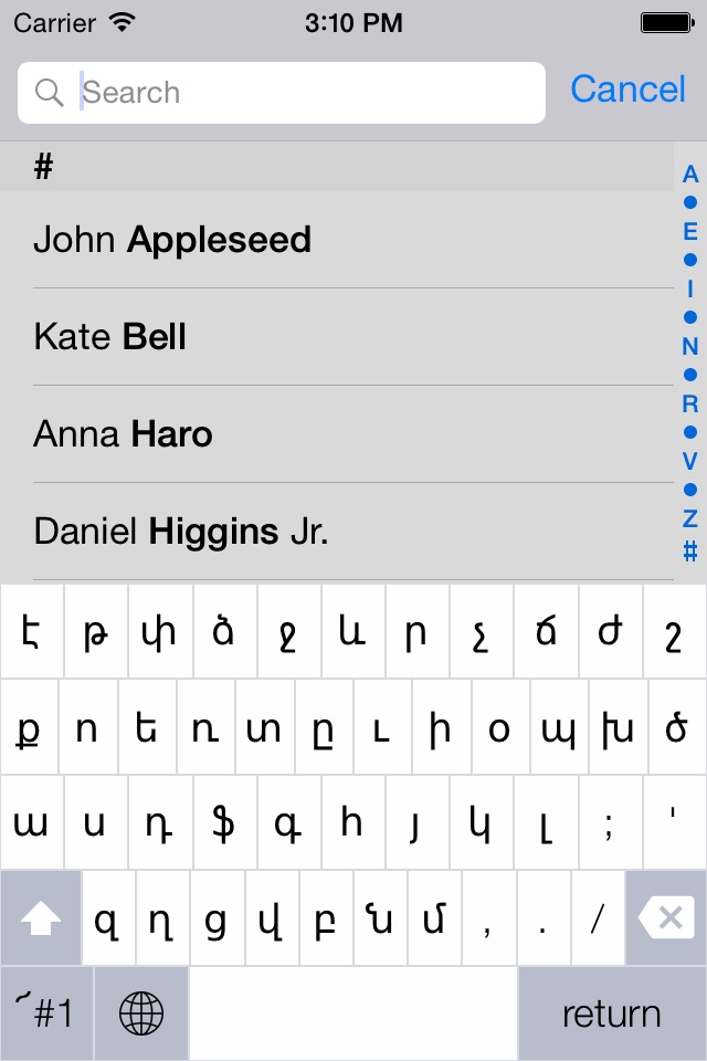 iPhone screenshot