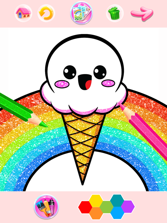 Screenshot #4 pour Rainbow Glitter Coloring Book