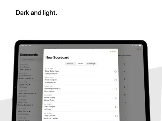 Fight Scores iPad screenshot 4 - Sports app