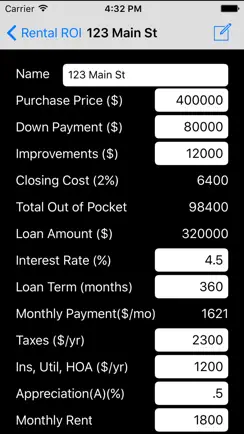 Rental ROI Plus iPhone image 2
