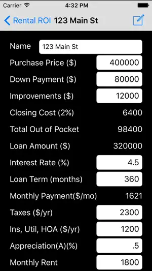 Rental ROI Plus screenshot 2