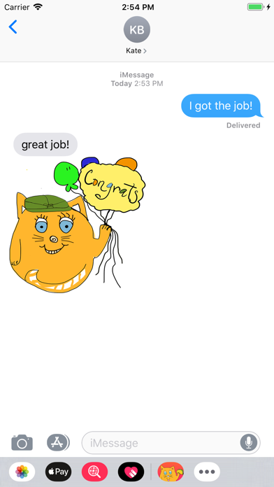 Screenshot #1 pour Neko Fun Cat Stickers