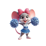 Cheerleader Mouse Stickers