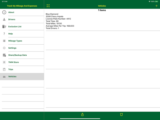 Track My Mileage And Expenses iPad screenshot 6 - Business app