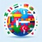 The flags game is a quiz game about flags and countries