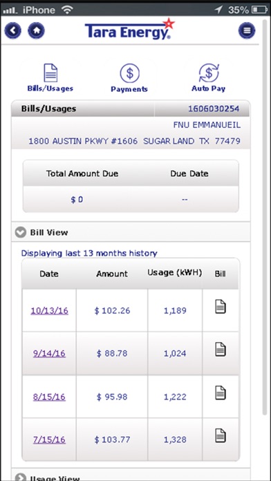 Tara Energy, LLC Screenshot
