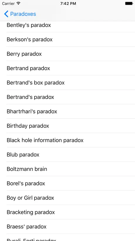 Paradoxes