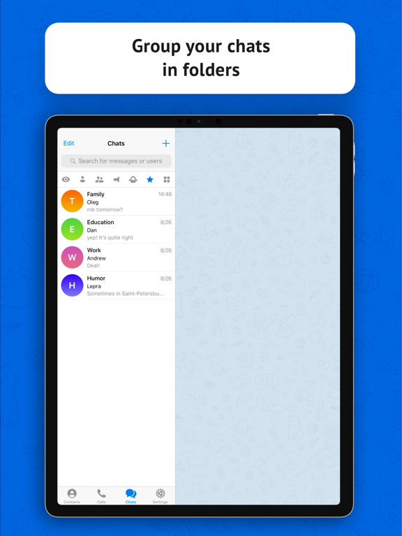 iMe: AI Messenger for Telegram iPad screenshot 4 - Social Networking app