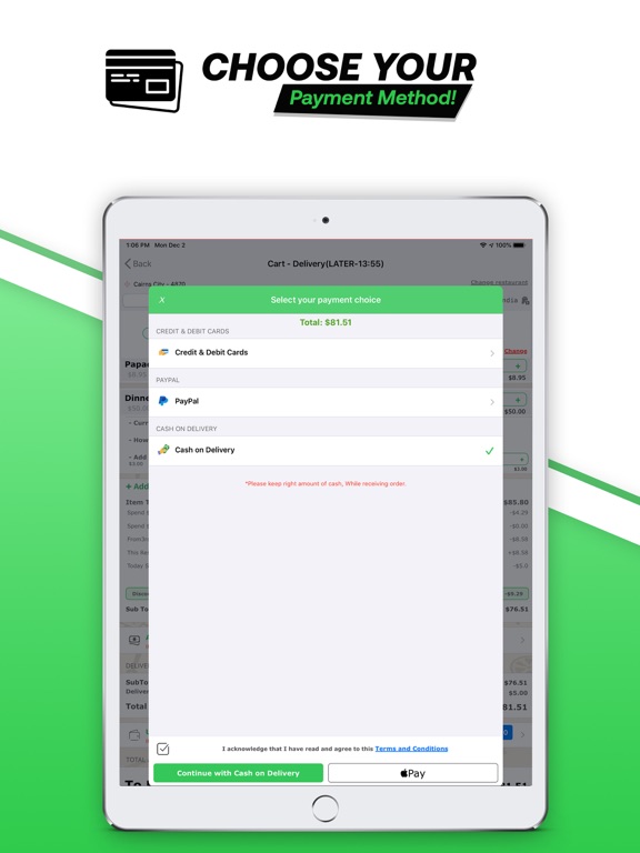 OZFOODHUNTER-Order Food Online iPad screenshot 4 - Food & Drink app