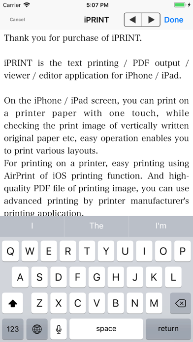 iPRINT - Text Printing Screenshot