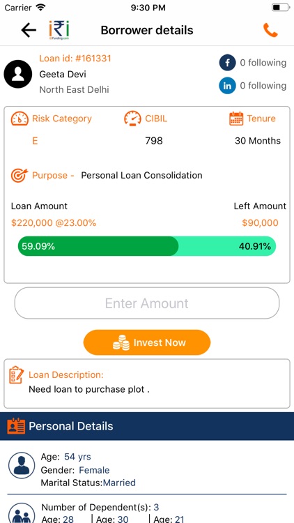 Investor's App - P2P Lending