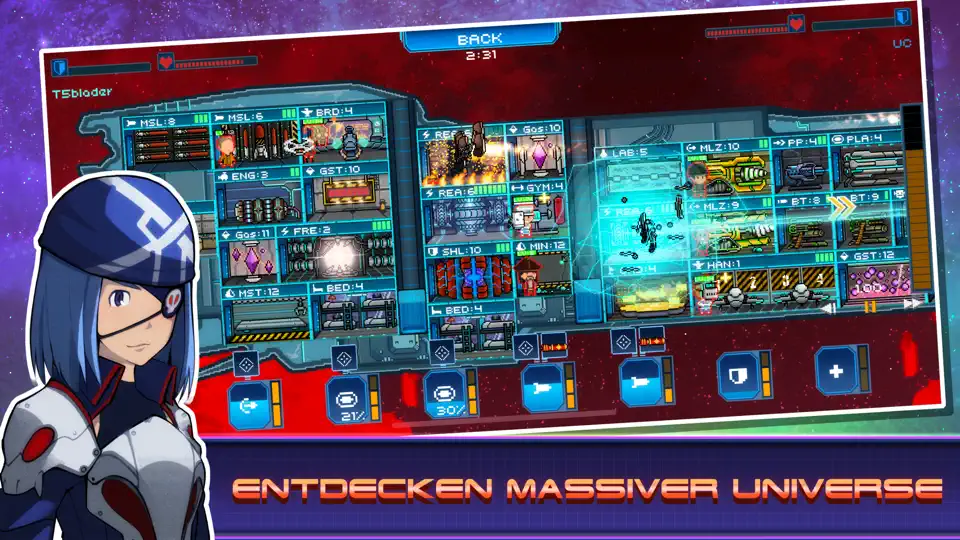 Screenshot von Pixel Raumschiffe MMORPG auf dem iPhone 5