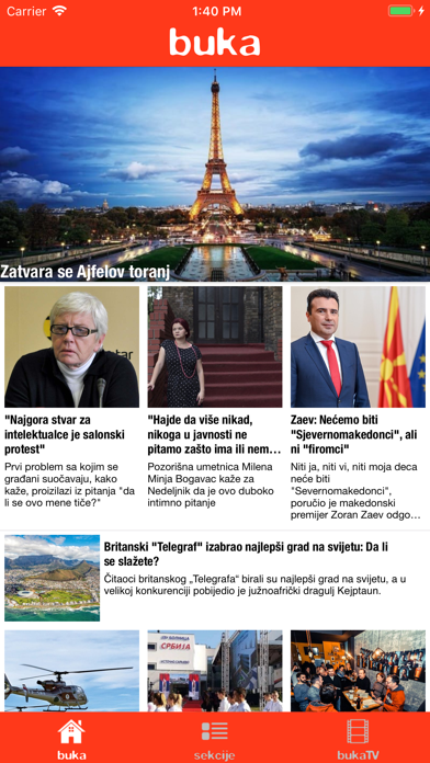 Buka - Dajte šansu mozgu iPhone screenshot 1 - News app