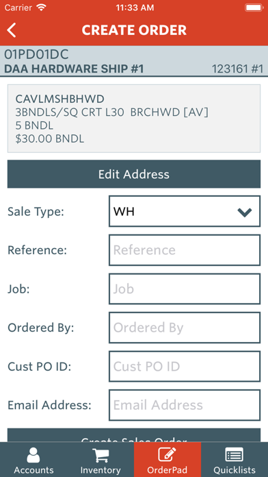 Agility Mobile Sales Screenshot