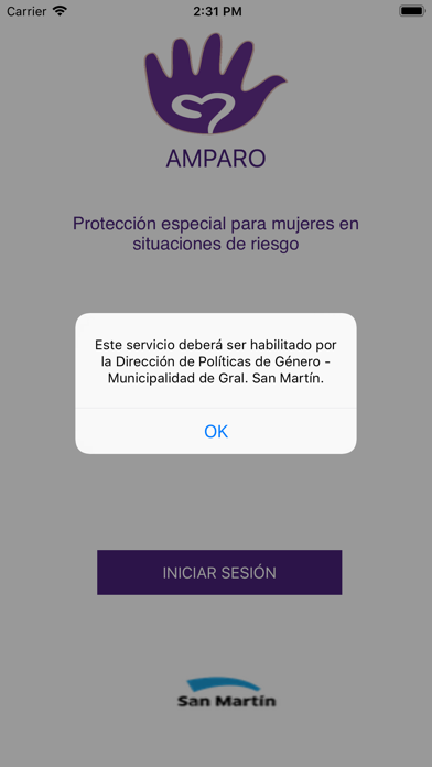 AMPARO mSM app screenshot