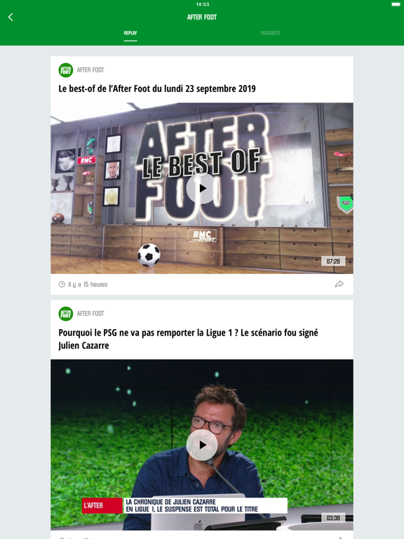 RMC Sport News, score en live iPad screenshot 6