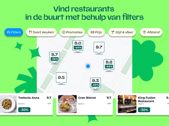TheFork- reserveer restaurant iPad app afbeelding 3
