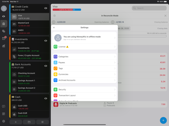 MoneyWiz 2026 Personal Finance iPad app afbeelding 10