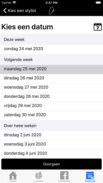 App screenshot
