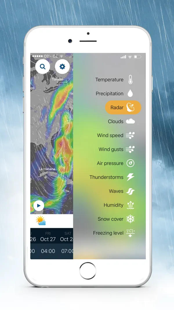 Ventusky: Wetterkarte & Radar iPhone App Screenshot 4 – Wetter