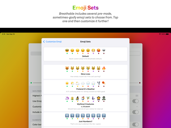 Breathable Air Quality Widget iPad screenshot 6 - Weather app