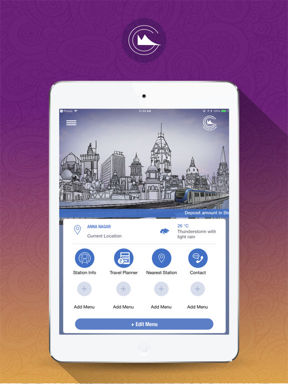 Chennai Metro Rail iPad screenshot 1