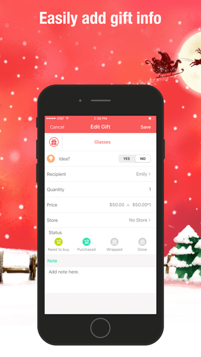 Christmas Planner. Screenshot