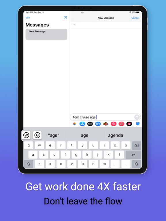 Search & Wiki Paste Keyboard iPad screenshot 4 - Utilities app