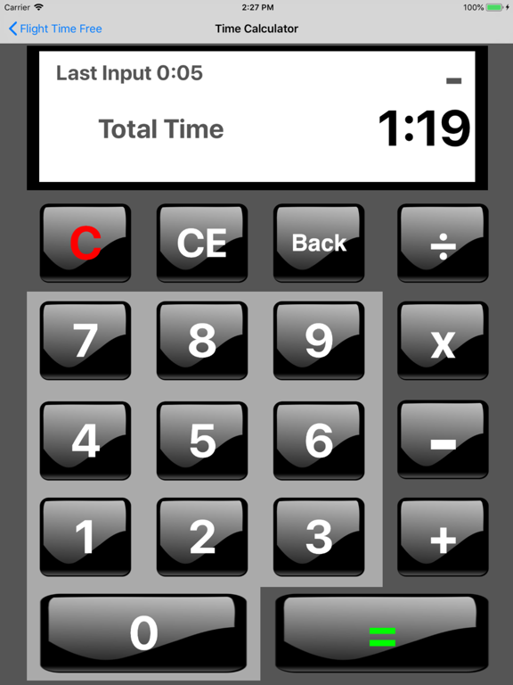 Flight-Time iPad screenshot 5 - Utilities app