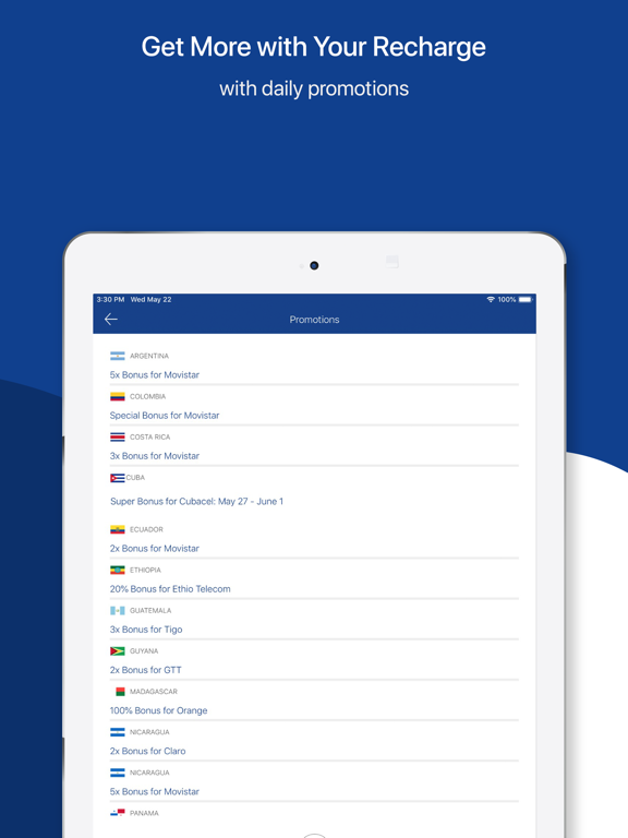 MobileRecharge: Top up mobiles iPad screenshot 5 - Utilities app