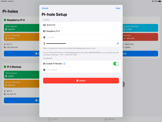 Pi Stats Mobile iPad screenshot 7 - Utilities app