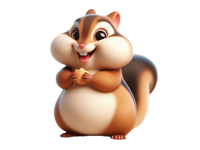 Fat Chipmunk Stickers