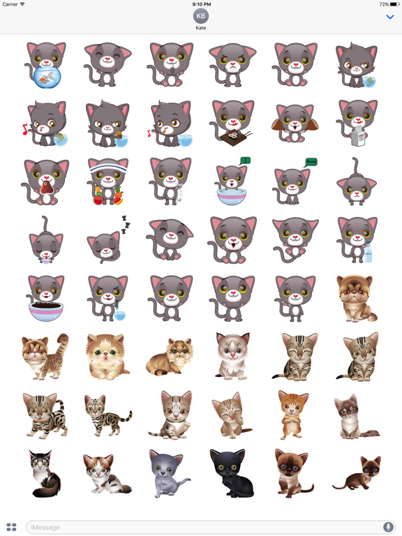 Screenshot #5 pour Cute Cat Stickers & Emoji