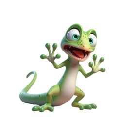 Scared Lizard Stickers