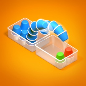 Cups Order - Color Sorting 3D