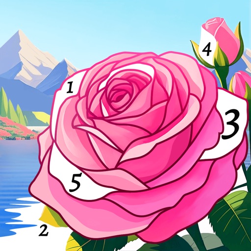 Flowerscapes: Color by Number