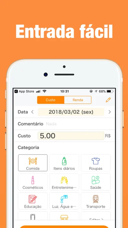 Controle de gastos - MoneyNote screenshot 2 of 5