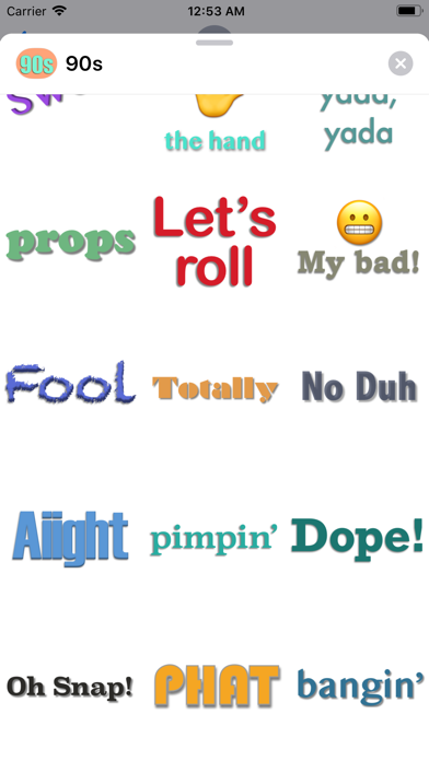 90s Stickers iPhone screenshot 8 - Stickers app