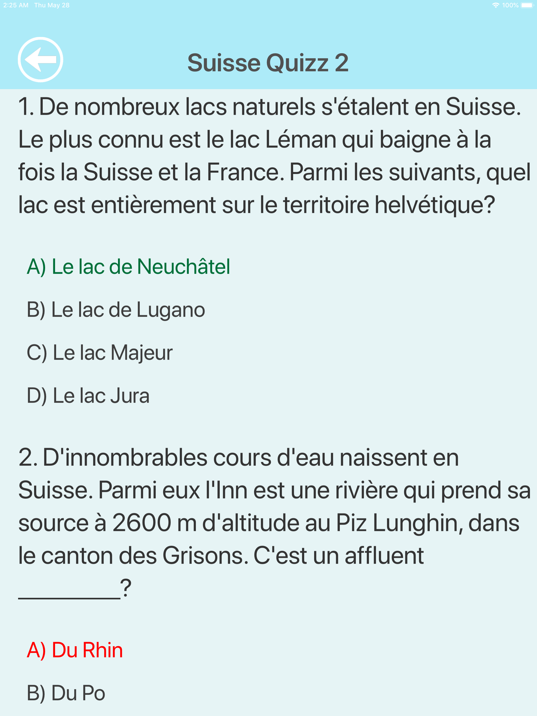 Suisse Quizz screenshot 11