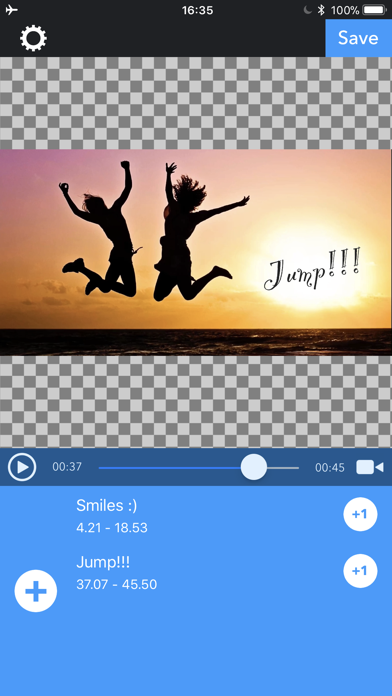 Screenshot #1 pour MojiMov - Text on the video.